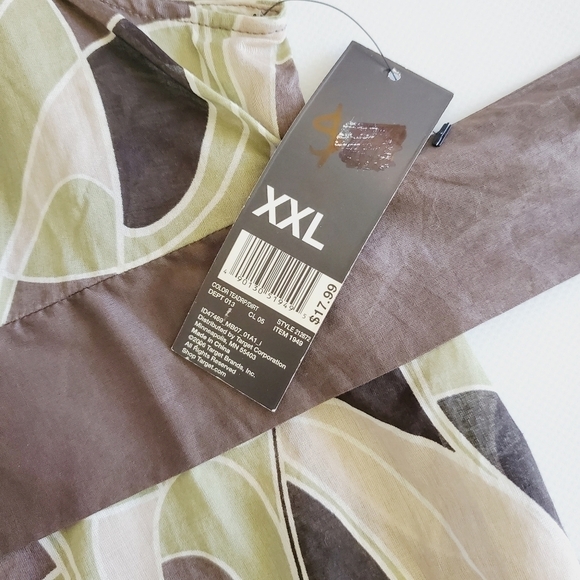 1096 * Mossimo Cap Sleeve Top With Waist Tie NWT Size XXL - Picture 5 of 7